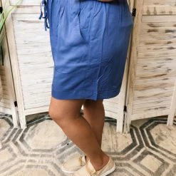Iris & Rainbow Boutique #J959 Denim All Day Linen Shorts