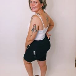 Iris & Rainbow Boutique #K285 Mono B Back Pocket Biker Shorts (Black) New Arrivals