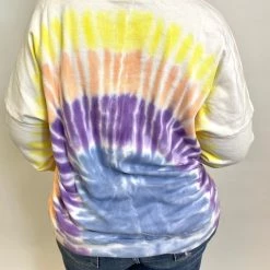 Iris & Rainbow Boutique New Arrivals #K468 Sunset Keys Tie Dye Sweater
