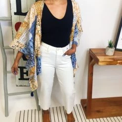 Iris & Rainbow Boutique New Arrivals #M322 Greater Love White Crop Judy Blue Jeans