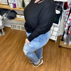 Iris & Rainbow Boutique #H133 Splatter Distressed Boyfriend Judy Blue New Arrivals