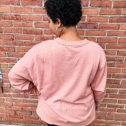 Iris & Rainbow Boutique #K628 Aspen's Sweatshirt (Faded Rust) New Arrivals