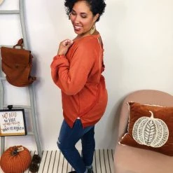Iris & Rainbow Boutique #K992 Fall On Me POL Pullover (Golden Poppy) New Arrivals