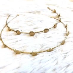 Iris & Rainbow Boutique #785 Worn Gold Metal Fashion Headband Best Sellers!