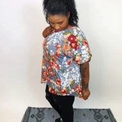 Iris & Rainbow Boutique #K709 Morning Blooms Top