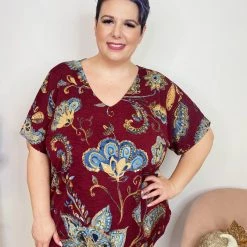 Iris & Rainbow Boutique #K961 Golden Glass Flowers (Burgundy)