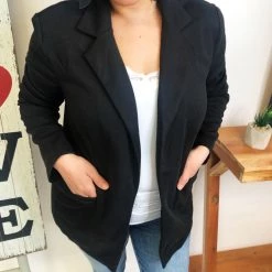 Iris & Rainbow Boutique New Arrivals #M319 Business Women Blazer (Black)