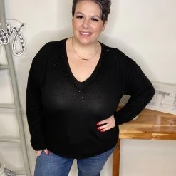 Iris & Rainbow Boutique #L538 City Night Long Sleeve (Black) New Arrivals