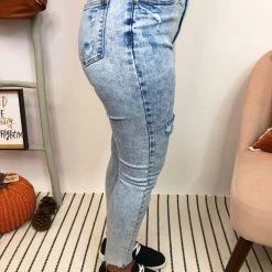 Iris & Rainbow Boutique #L180 Chill Knees Skinny Judy Blue Jeans New Arrivals