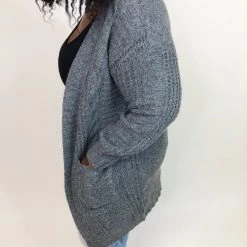 Iris & Rainbow Boutique #K756 Cords Of Love Cardigan (Charcoal)