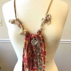 Iris & Rainbow Boutique Statement Plaid Tassel Necklace