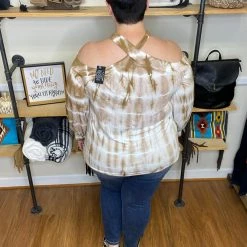 Iris & Rainbow Boutique #E08 Toffee Delight Criss Cross Top New Arrivals