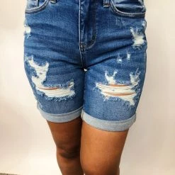 Iris & Rainbow Boutique New Arrivals #M495 The Sun Is Up Blue Shorts