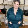 Iris & Rainbow Boutique #M545 Striped Maze Lounge Tunic New Arrivals