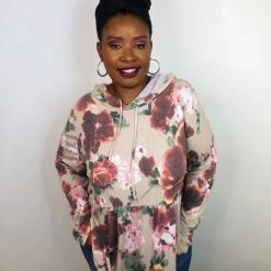 Iris & Rainbow Boutique New Arrivals #K648 Hawaiian Hush Babydoll Top (TAUPE/MAUVE) 10 Iris & Rainbow Boutique New Arrivals #K648 Hawaiian Hush Babydoll Top (TAUPE/MAUVE)