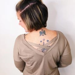 Iris & Rainbow Boutique New Arrivals #K582 Fall Back Lattice Top (MOCHA)