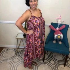 Iris & Rainbow Boutique New Arrivals #H916 A Walk On The Beach Floral Dress