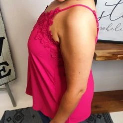 Iris & Rainbow Boutique #M233 Crochet Princess Top (Fuchsia) New Arrivals