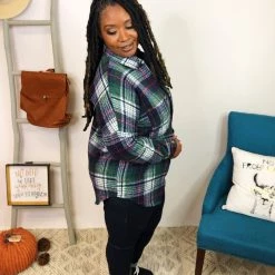 Iris & Rainbow Boutique #K827 Into The Cabin We Go Shacket