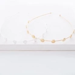 Iris & Rainbow Boutique #785 Worn Gold Metal Fashion Headband Best Sellers!