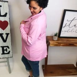 Iris & Rainbow Boutique #M320 Business Women Blazer (Pink) New Arrivals