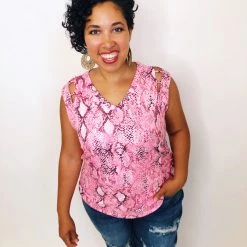 Iris & Rainbow Boutique #K364 Slice Of The Wild Sleeveless Top