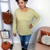 Iris & Rainbow Boutique #K958 Sweet Escape Long Sleeve Top (Olive)