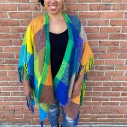 Iris & Rainbow Boutique New Arrivals #D124 Joan's Cozy Poncho