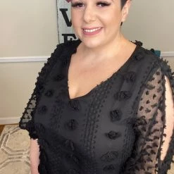 Iris & Rainbow Boutique H547 Dotting Down The Street Cold Shoulder Dress New Arrivals