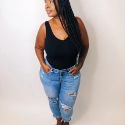 Iris & Rainbow Boutique #k587 Wildest Dreams Judy Blue Destroyed Capri New Arrivals