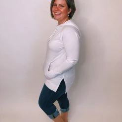 Iris & Rainbow Boutique #K290 Light Clouds Hoodie (White) New Arrivals