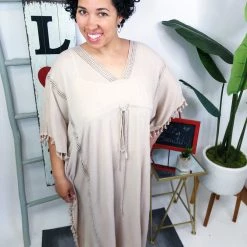 Iris & Rainbow Boutique New Arrivals #M740 Sweetest Moment Maxi Dress (Khaki)