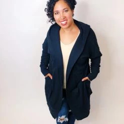 Iris & Rainbow Boutique New Arrivals #K601 Take Me Out Open Front Hoodie Cardigan