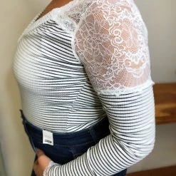 Iris & Rainbow Boutique #L450 The Look Of Love Bodysuit (White)