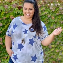 Boutique Simplified Hazy Skies Boyfriend Tee