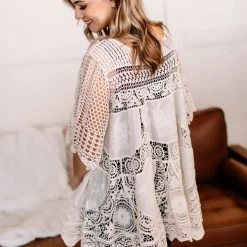 Iris & Rainbow Boutique #L9 Tune In To Lace Tunic New Arrivals
