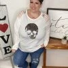 Iris & Rainbow Boutique #L917 Shine Of Rock Star Top (Off White)