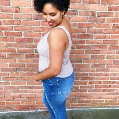 Iris & Rainbow Boutique New Arrivals #L804 A Tank To Remember (Oatmeal)