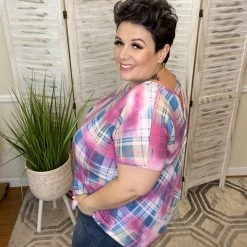 Iris & Rainbow Boutique New Arrivals #K144 Berry Twist Back Top