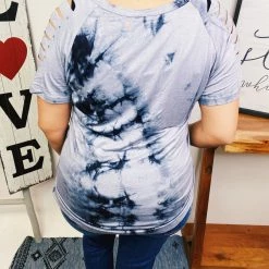 Iris & Rainbow Boutique New Arrivals #L919 Moonlight Tie Dye Top (Grey/Charcoal) 7 Iris & Rainbow Boutique New Arrivals #L919 Moonlight Tie Dye Top (Grey/Charcoal)