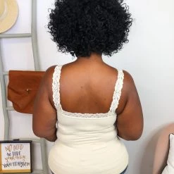 Iris & Rainbow Boutique New Arrivals #K809 Lizzie's Lace Cami (Almond)