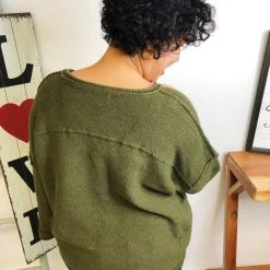 Iris & Rainbow Boutique #L623 To Be Loved Sweater (Olive) New Arrivals