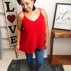 Iris & Rainbow Boutique #M238 A League Of Their Own Top (Red) New Arrivals
