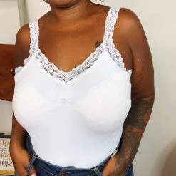 Iris & Rainbow Boutique New Arrivals #K825 Lizzie's Lace Cami (White)