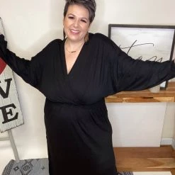 Iris & Rainbow Boutique #L452 Showstopper Maxi Dress (Black) New Arrivals