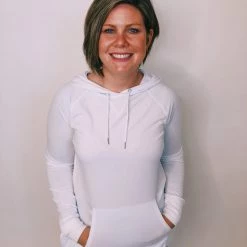 Iris & Rainbow Boutique #K290 Light Clouds Hoodie (White) New Arrivals