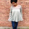 Iris & Rainbow Boutique #K625 Savannah's Favorite Long Sleeve Top (Faded Sage)