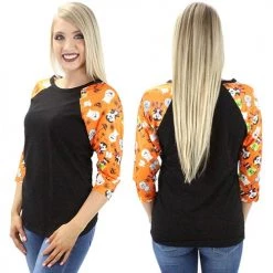 Iris & Rainbow Boutique #C217 BOO! Raglan Tee