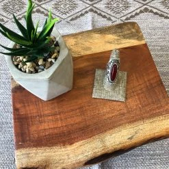 Iris & Rainbow Boutique New Arrivals Red Stone Adjustable Statement Ring