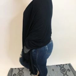 Iris & Rainbow Boutique New Arrivals #K730 Going Steady Pocket Scarf (Black)